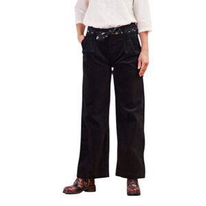 April Cornell Hepburn Black Velvet Pant Womens Size Large New With Tags